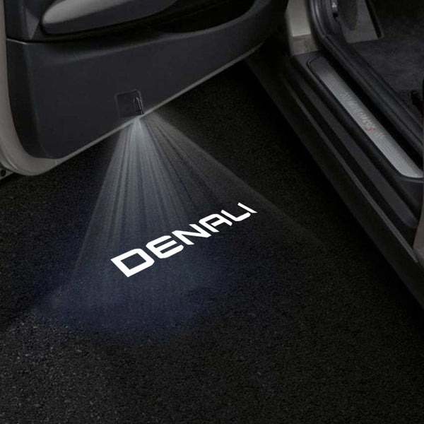 GMC GMC Canyon Door Stick On Puddle Lights Multiple Designs 2003-2025 Denali Word - 1 Set - 2 Doors