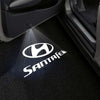 Hyundai Hyundai Santa Fe 1st/2nd Gen Door Stick On Puddle Lights Multiple Designs 2000-2012 Hyundai Santa Fe Logo - 1 Set - 2 Doors