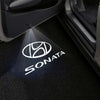 Hyundai Hyundai Sonata 5th/6th Gen Door Stick On Puddle Lights Multiple Designs 1999–2013 Hyundai Sonata Logo 2 - 1 Set - 2 Doors