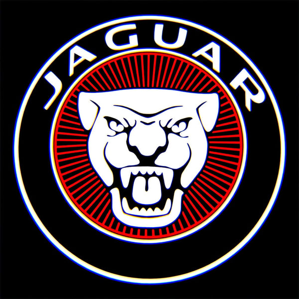 Hyundai Jaguar XE Door Stick On Puddle Lights Multiple Designs 2016-2024 Jaguar Logo 3 - 1 Set - 2 Doors