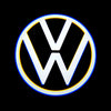 Hyundai Volkswagen Taos Door Stick On Puddle Lights Multiple Designs 2022-2025 Volkswagen Logo 1 - 1 Set - 2 Doors