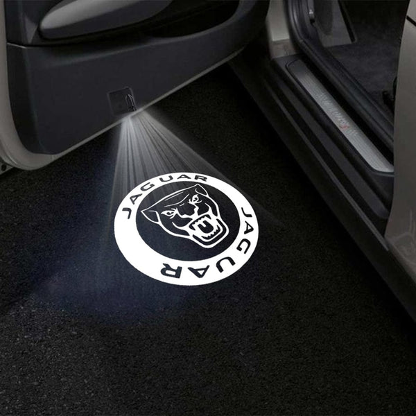 Jaguar Jaguar XF Door Stick On Puddle Lights Multiple Designs 2008-2024 Jaguar Logo 4 - 1 Set - 2 Doors