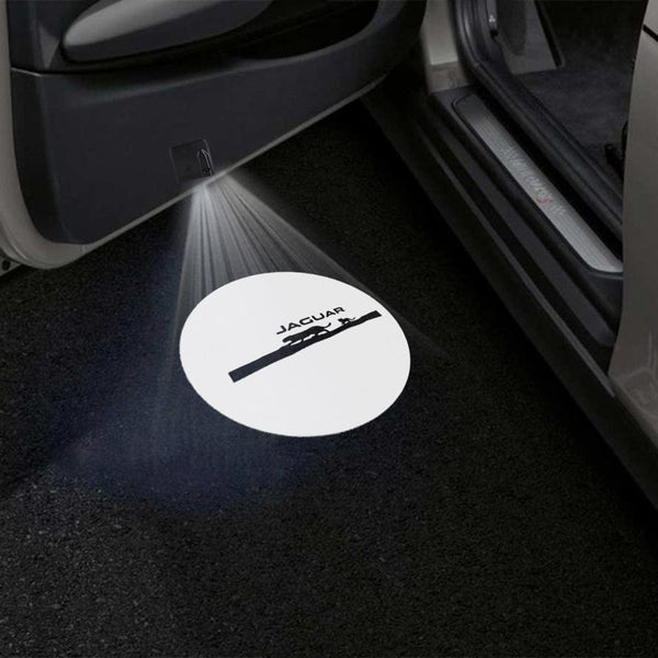 Jaguar Jaguar XF Door Stick On Puddle Lights Multiple Designs 2008-2024 Jaguar Logo 6 - 1 Set - 2 Doors