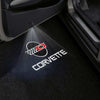 Jeep Chevrolet Corvette Universal Door Stick On Puddle Lights Various Designs Corvette Logo 3 - 1 Pair 2 Doors