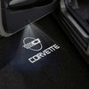 Jeep Chevrolet Corvette Universal Door Stick On Puddle Lights Various Designs Corvette Logo 4 - 1 Pair 2 Doors
