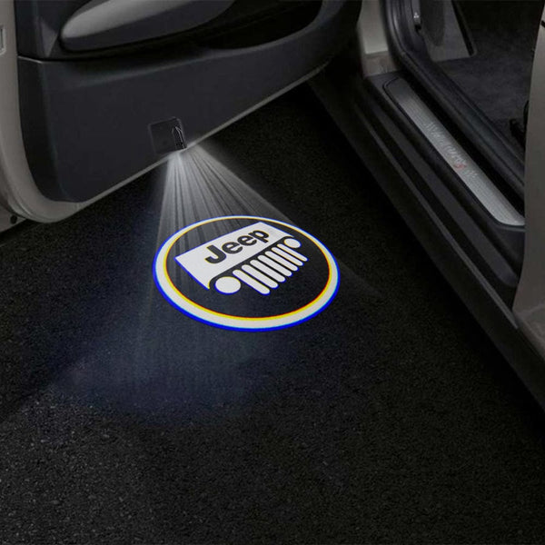 Jeep Jeep Grand Commander Door Stick On Puddle Lights Multiple Designs 2018-2022 Jeep Logo 1 - 1 Set - 2 Doors