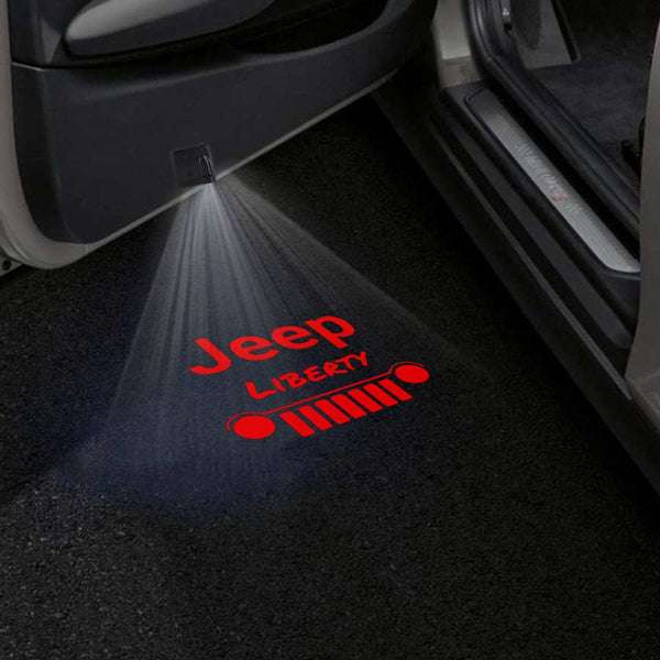 Jeep Jeep Liberty Door Stick On Puddle Lights Multiple Designs 2002–2012 Jeep Liberty Logo - 1 Pair 2 Doors