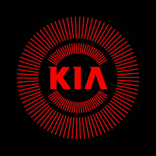 KIA KIA Telluride Door Stick On Puddle Lights Multiple Designs 2020-2025 KIA Logo 3