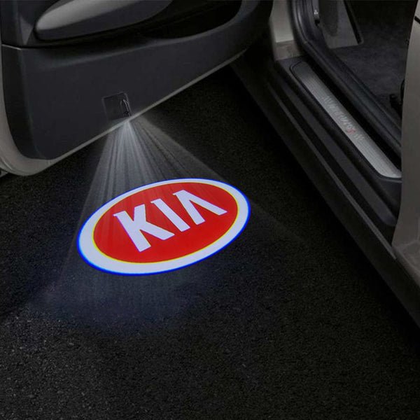 KIA KIA Telluride Door Stick On Puddle Lights Multiple Designs 2020-2025 KIA Logo 5 - 1 Set - 2 Doors