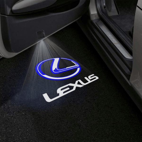 LEXUS Lexus Universal Door Stick On Puddle Lights Multiple Designs Lexus Logo 5 - 1 Pair 2 Doors