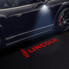 Lincoln Lincoln Navigator 3rd Gen Premium Side Wing Mirror Puddle Lights Multiple Designs 2007-2014 Lincoln RedLogo With Word - 1 Set - 2 Lights