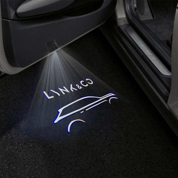 Lynk & Co LYNK & CO Universal Door Stick On Puddle Lights Multiple Designs LYNK & CO Logo 2 - 1 Pair 2 Doors