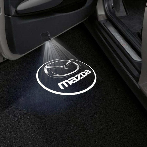 Mazda Mazda CX-5 Door Stick On Puddle Lights Multiple Designs 2013-2025 Mazda Logo 3 - 1 Set - 2 Doors
