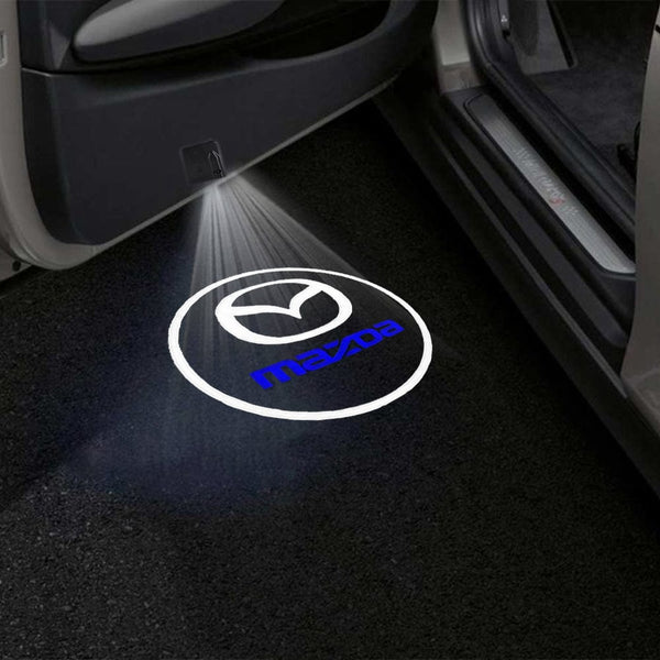Mazda Mazda MX-5 Miata Door Stick On Puddle Lights Multiple Designs 1998-2025 Mazda Logo 2 - 1 Set - 2 Doors