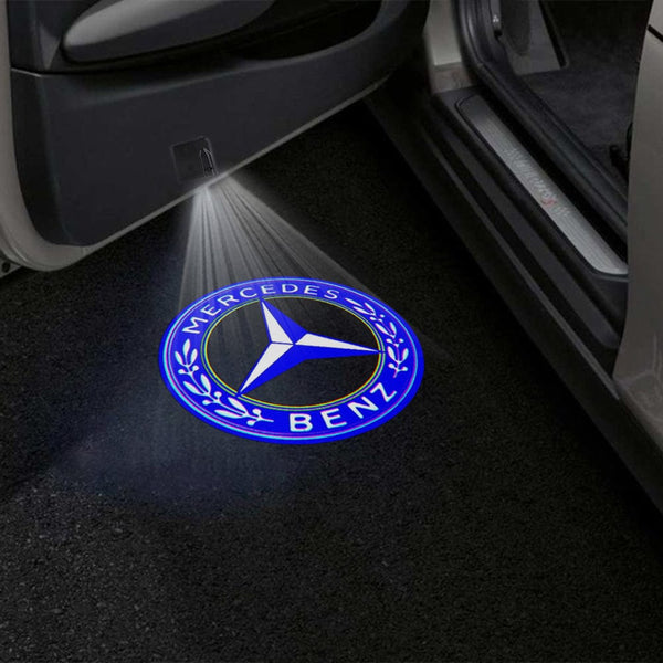 Mercedes Benz Mercedes-Benz A-Class 1st Gen W168 Door Stick On Puddle Lights Multiple Designs 1997-2004 Mercedes-Benz Logo 3 - 1 Set - 2 Doors