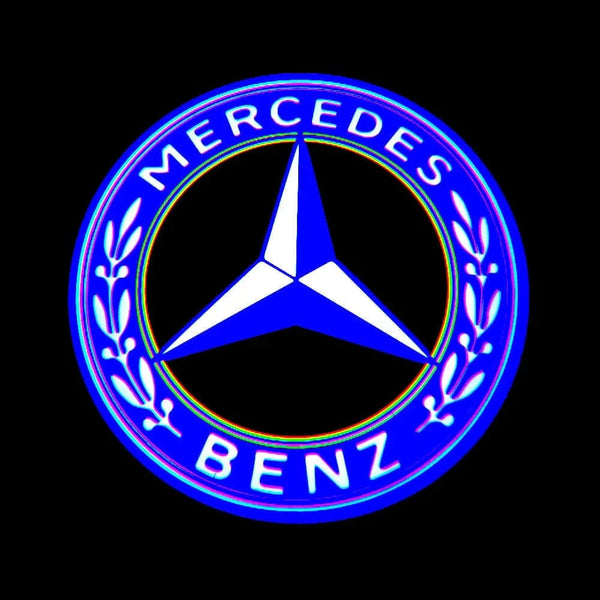 Mercedes Benz Mercedes-Benz A-Class 1st Gen W168 Door Stick On Puddle Lights Multiple Designs 1997-2004 Mercedes-Benz Logo 3