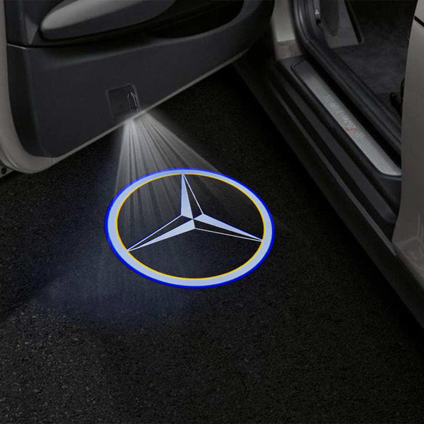 Mercedes Benz Mercedes-Benz G-Class Door Stick On Puddle Lights Multiple Designs 1990-2025 Mercedes-Benz Logo 1 - 1 Set - 2 Doors