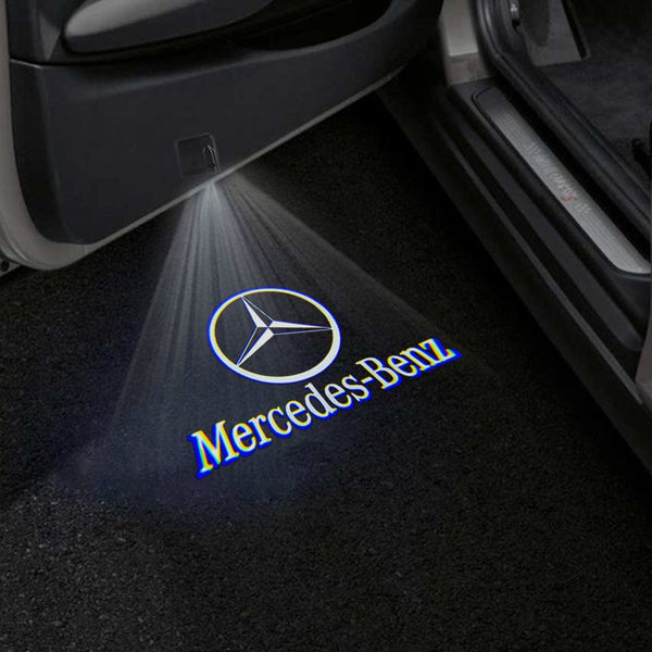 Mercedes Benz Mercedes-Benz GLE 1st gen W163 Door Stick On Puddle Lights Multiple Designs - 1998–2005 Mercedes-Benz Logo 5 - 1 Set - 2 Doors