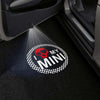 Mini MINI Universal Door Stick On Puddle Lights Multiple Designs I LOVE MY MINI Logo 2 - 1 Pair 2 Doors