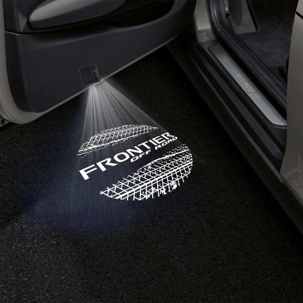 Nissan Nissan Frontier Door Stick On Puddle Lights Multiple Designs 1997-2025 Nissan Frontier Logo - 1 Set - 2 Doors