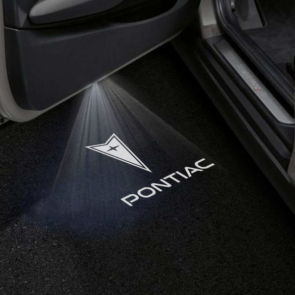 Pontiac Gobo Puddle Lights Various Designs LED Projectors for Pontiac Pontiac Logo with Word- 1 Pair 2 Doors