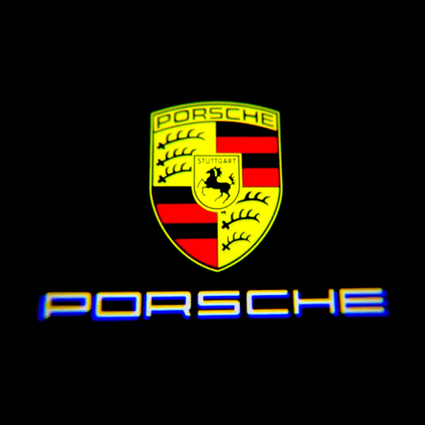 PORSCHE Porsche Universal Door Stick On Puddle Lights Multiple Designs