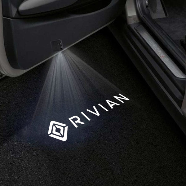 Rivian Rivian R1S Door Stick On Puddle Lights Multiple Designs 2022-2025 Rivian Logo 2 - 1 Set - 2 Doors
