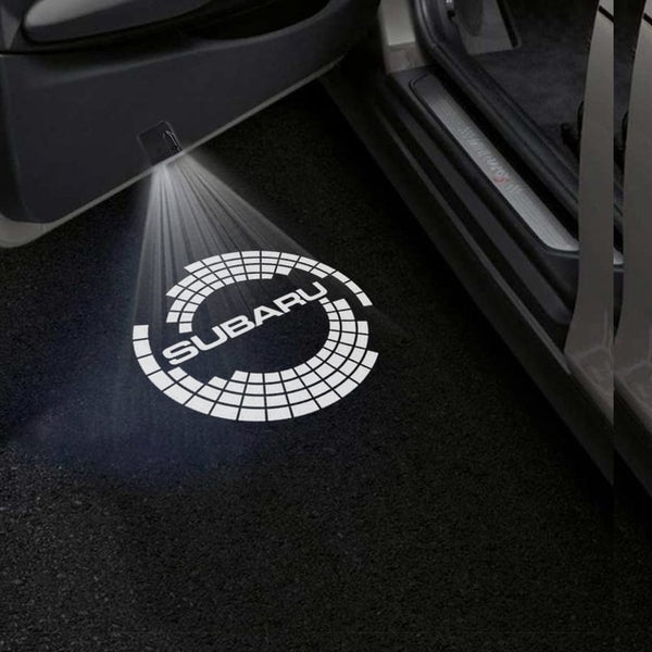 Subaru Subaru Universal Door Stick On Puddle Lights Multiple Designs Subaru Logo 5 - 1 Pair 2 Doors