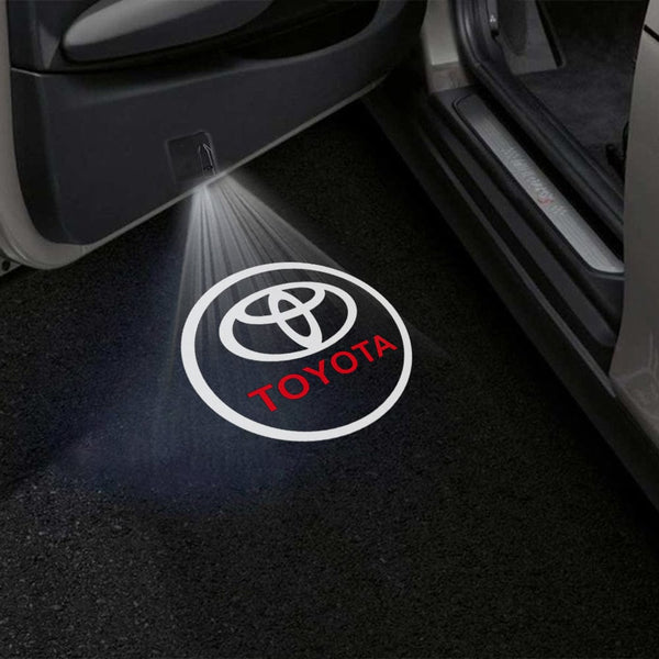 Toyota Toyota Corolla Cross Door Stick On Puddle Lights Multiple Designs 2022–2025 Toyota Logo 6 - 1 Set - 2 Doors