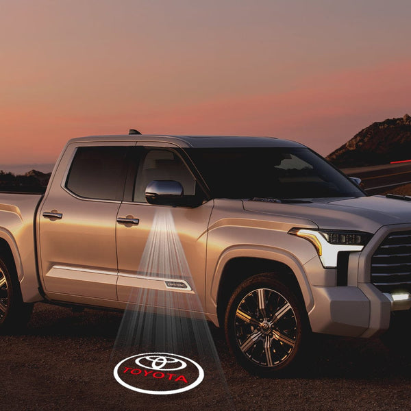 Toyota Toyota Tundra 2nd Gen Platinum Premium Side Wing Mirror Puddle Lights Multiple Designs 2007-2021 Toyota Logo 1 - 1Pair 2 Side Mirror Lights