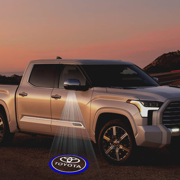 Toyota Toyota Tundra 2nd Gen Platinum Premium Side Wing Mirror Puddle Lights Multiple Designs 2007-2021 Toyota Logo 3 - 1Pair 2 Side Mirror Lights