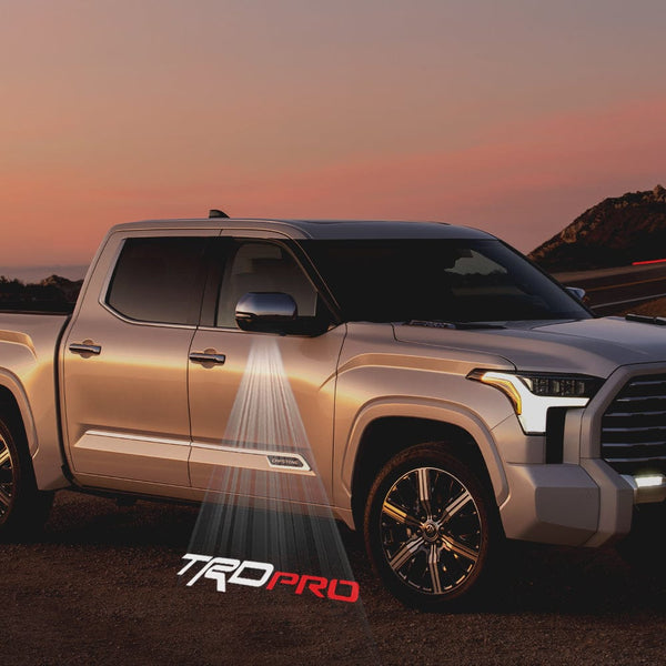 Toyota Toyota Tundra 2nd Gen Platinum Premium Side Wing Mirror Puddle Lights Multiple Designs 2007-2021 Toyota TRD Pro Logo 1 - 1Pair 2 Side Mirror Lights