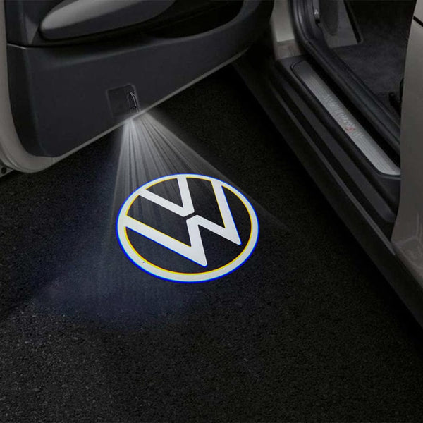 VOLKSWAGEN Volkswagen Fox Door Stick On Puddle Lights Multiple Designs 2003-2021 Volkswagen Logo 1 - 1 Set - 2 Doors