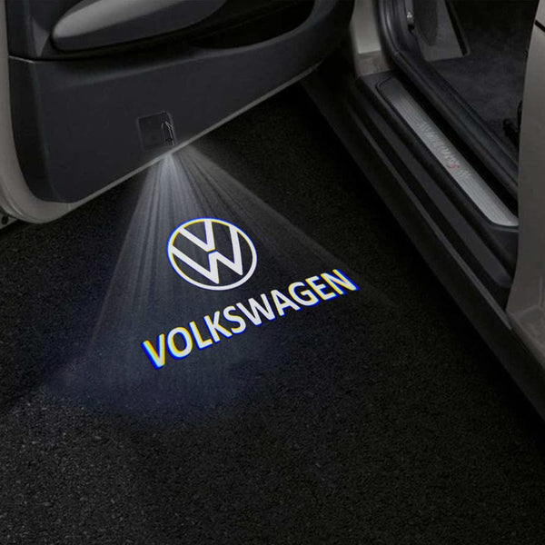 VOLKSWAGEN Volkswagen ID.4 Door Stick On Puddle Lights Multiple Designs 2021-2025 Volkswagen Logo 5 - 1 Set - 2 Doors