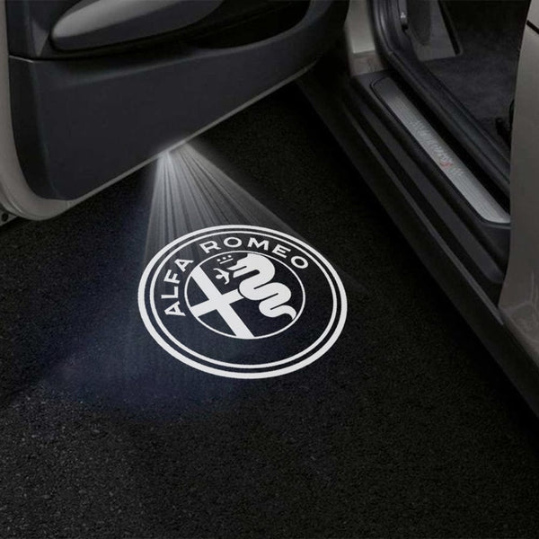 Alfa Romeo Alfa Romeo Giulia 952 Premium Puddle Lights Multiple Designs 2015–2025 Alfa Romeo Logo 3 - 1 Set - 2 Doors
