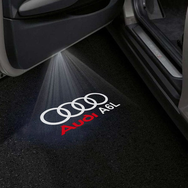 Audi Audi A6 Premium Door Puddle Lights Multiple Designs 2004 - 2026 Audi A6L - 1 Pair - 2 Doors / Audi A6 3rd Gen C6 - 2005–2011