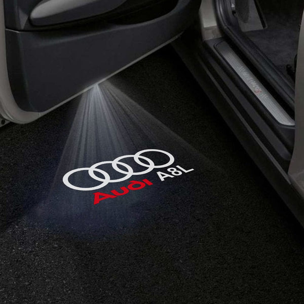 Audi Audi A8 Premium Door Puddle Lights Multiple Designs 2002- 2026 Audi A8L Logo 1 - 1 Pair - 2 Door