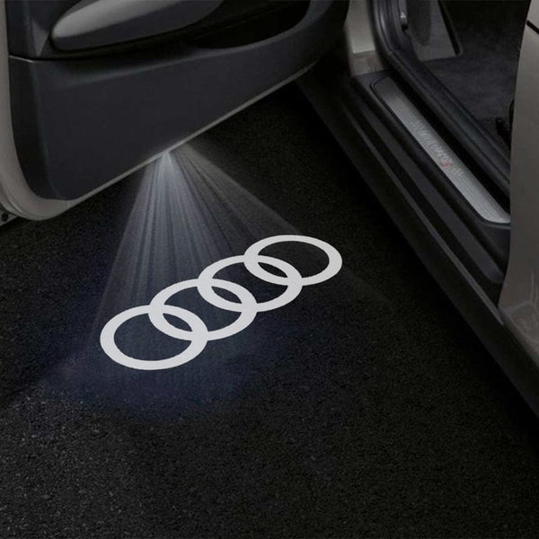 Audi Audi e-tron Q6 Premium Puddle Lights Multiple Designs 2023 - 2025 Audi Rings - 1 Set - 2 Doors