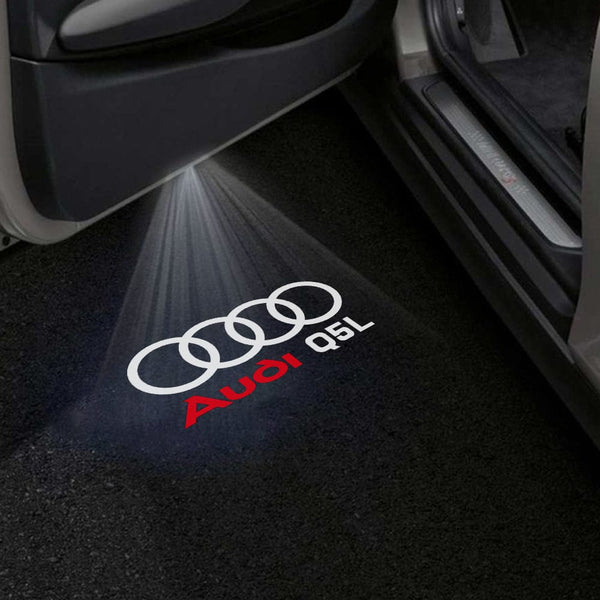 Audi Audi Q5 Premium Door Puddle Lights Multiple Designs 2008 - 2026 Audi Q5L Logo - 1 Pair - 2 Doors / Audi Q5 1st Gen 8R - 2008–2017