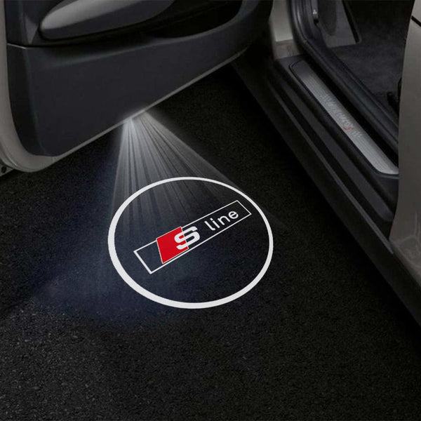 Audi Audi RS e-tron GT Premium Door Puddle Lights Multiple Designs 2020 - 2026 Audi S Line With Circle - 1 Pair 2 Doors