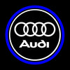 Audi Audi Universal Door Stick On Puddle Lights Multiple Designs Audi Logo 1 - 1 Pair 2 Doors