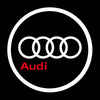 Audi Audi Universal Door Stick On Puddle Lights Multiple Designs Audi Logo 4 - 1 Pair 2 Doors
