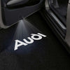 Audi Audi Universal Door Stick On Puddle Lights Multiple Designs Audi Logo 7 - 1 Pair 2 Doors