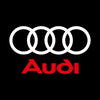 Audi Audi Universal Door Stick On Puddle Lights Multiple Designs Audi Logo 8 - 1 Pair 2 Doors