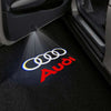 Audi Audi Universal Door Stick On Puddle Lights Multiple Designs Audi Logo 8 - 1 Pair 2 Doors