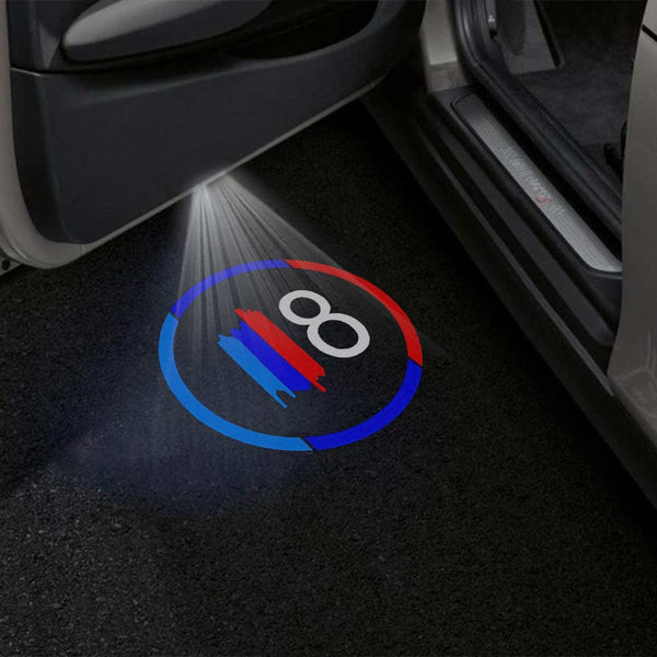 BMW BMW M8 Premium Puddle Lights Multiple Designs 2019-2025 M8 Logo - 1 Set - 2 Doors
