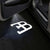 Bugatti Bugatti Chiron Premium Puddle Lights Multiple Designs 2016–2025 Bugatti Logo 3 - 1 Set - 2 Doors / Bugatti Chiron Sport - 2018-2025
