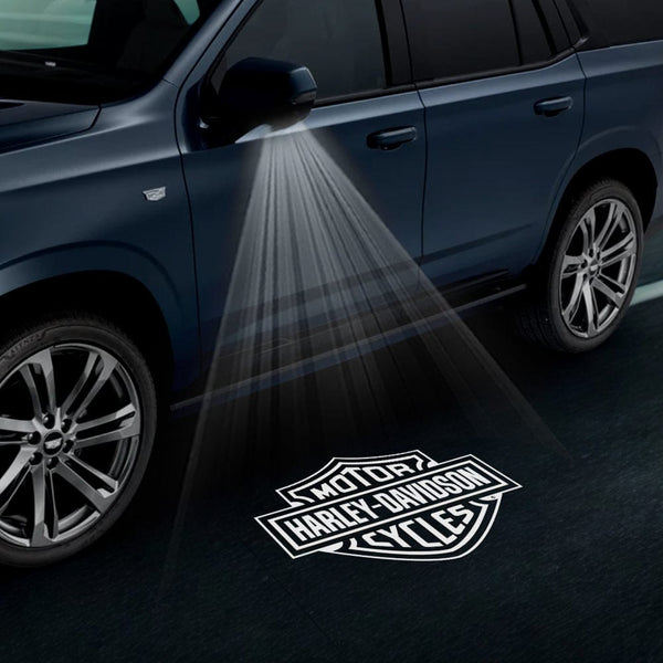 CADILLAC Cadillac Escalade 4th/5th Gen Premium Side Wing Mirror Puddle Lights Multiple Designs 2015-2026 Motor Harley-Davidson Cycles - 1 Pair 2 Side Mirror Lights