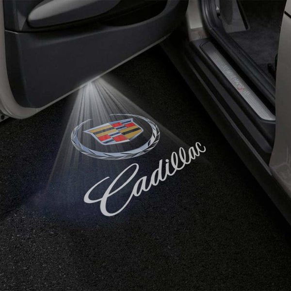CADILLAC Cadillac Lyriq Premium Door Puddle Lights Multiple Designs 2023-2025 Cadillac Logo + Circle 2 - 1 Set - 2 Doors