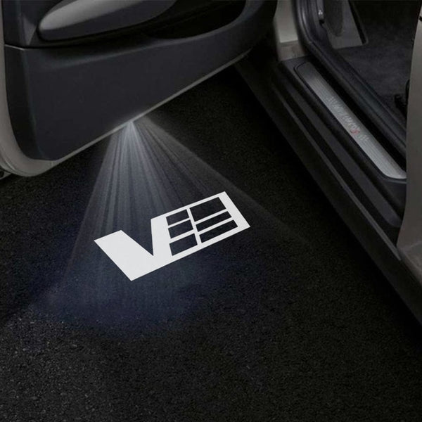 CADILLAC Cadillac SRX (Second Generation) Premium Door Puddle Lights Multiple Designs 2010–2016 Cadillac V - 1 Pair 2 Doors